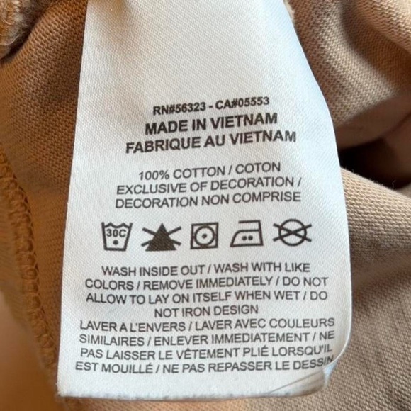 Women’s Nike Wide Leg Cropped Sweatpants Small Khaki Tan - Picture 4 of 5